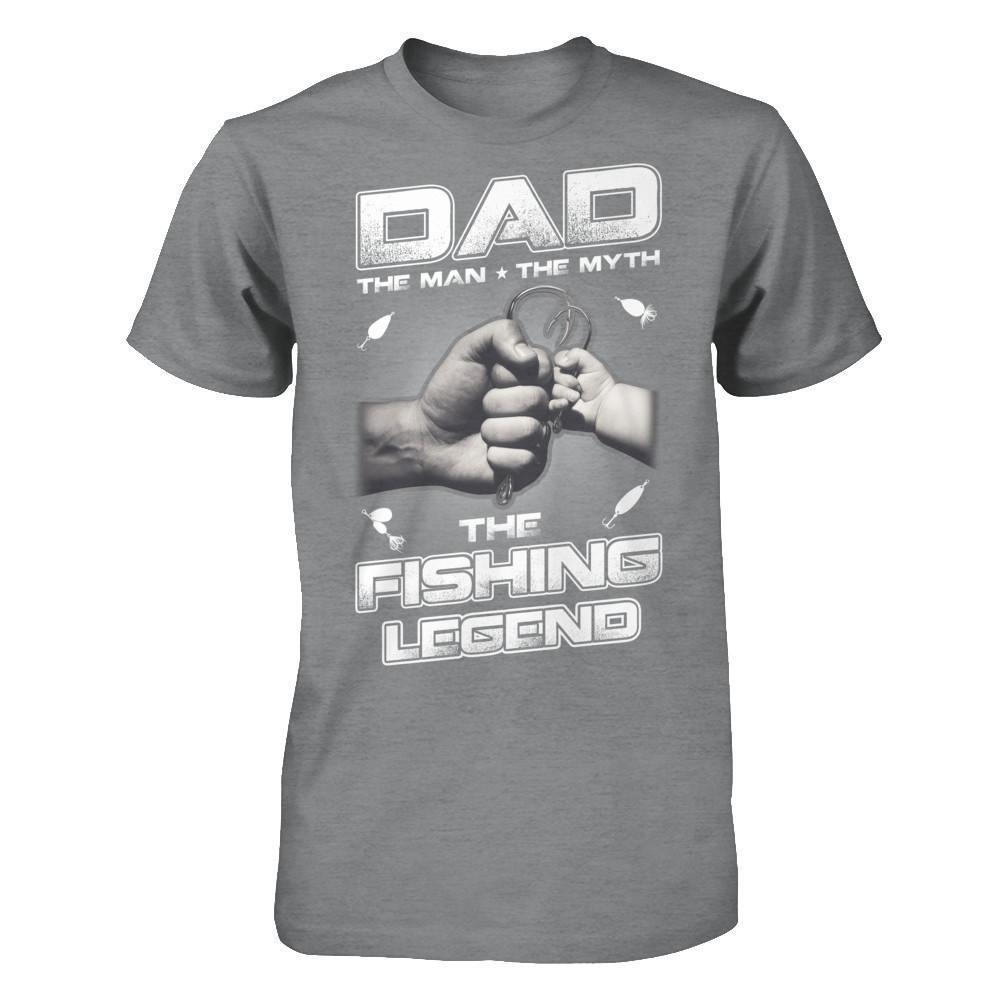 Dad The Man The Myth The Fishing Legend-T-Shirt & Hoodie-Classic T-Shirt-Sport Grey