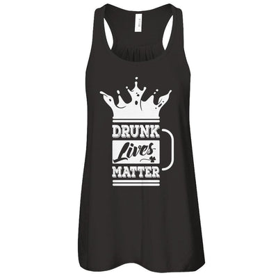 Drunk Lives Matter-T-Shirt & Hoodie-Women's Flowy Racerback Tank-Black