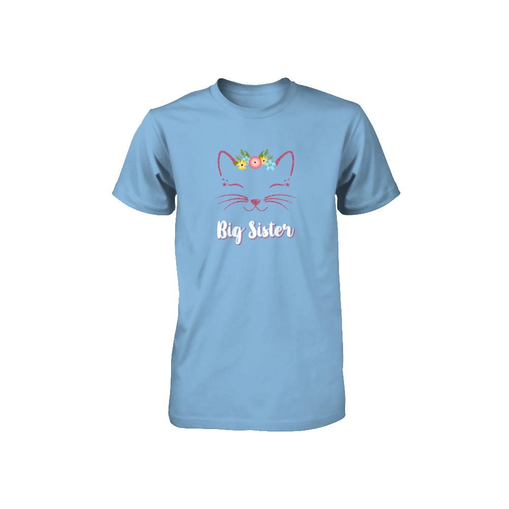 Kitty Cat Big Sister I'm Going To Be A Big Sister Youth-Youth Shirt-Toddler T-Shirt-Light Blue