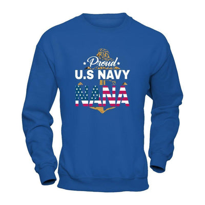 Proud US Navy Nana-T-Shirt & Hoodie-Crewneck Sweatshirt-Royal