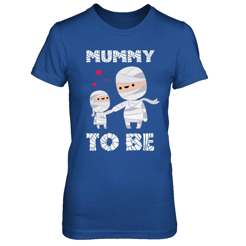 Cute Funny Mummy To Be Pregnant Mom Halloween-T-Shirt & Hoodie-Women's T-Shirt-Royal