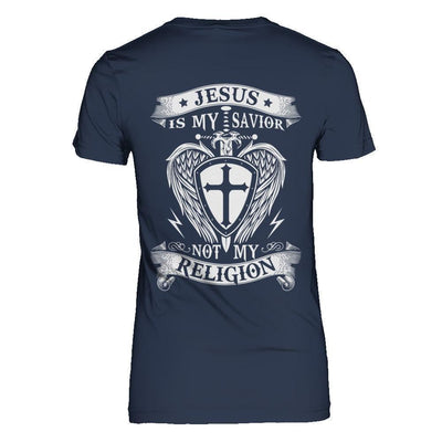 Knight Templar Jesus Is My Savior Not My Religion-T-Shirt & Hoodie-Women's T-Shirt-Navy