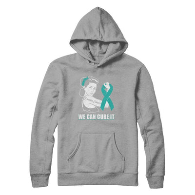 Ovarian Cancer Awareness Survivor We Can Cure It-T-Shirt & Hoodie-Pullover Hoodie-Light Steel