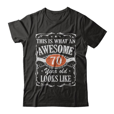 Vintage This Is What An Awesome 70 Year Old 1951 Birthday-T-Shirt & Hoodie-Classic T-Shirt-Black