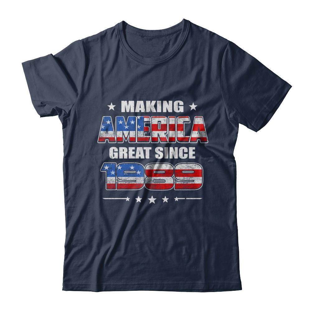 Making America Great Since 1989 32th Birthday-T-Shirt & Hoodie-Classic T-Shirt-Navy