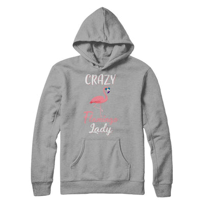 Crazy Flamingo Lady Mom Aunt Auntie Flamingo-T-Shirt & Hoodie-Pullover Hoodie-Light Steel
