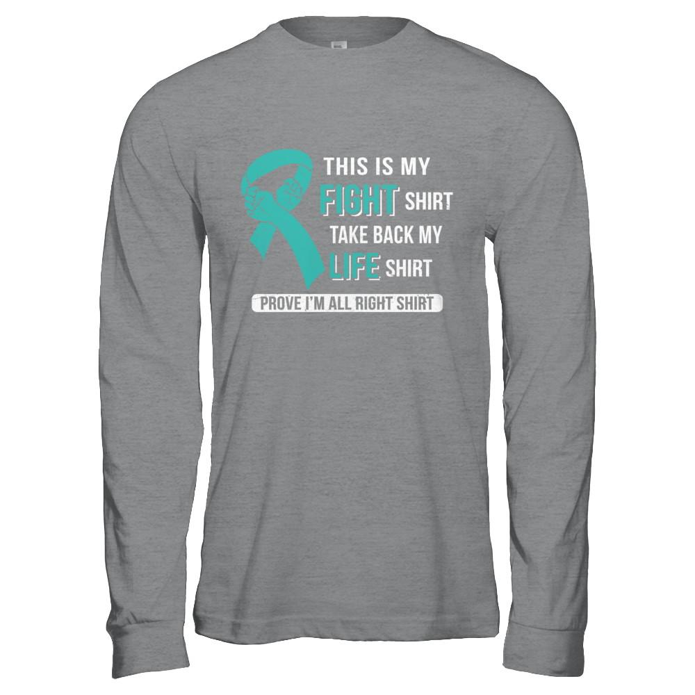 This Is My Fight Ovarian Cancer Awareness-T-Shirt & Hoodie-Long Sleeve T-Shirt-Sport Grey