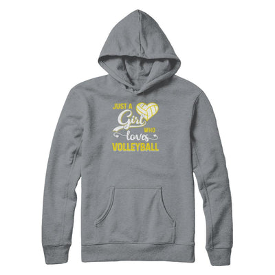 Just A Girl Who Loves Volleyball-T-Shirt & Tank Top-Pullover Hoodie-Light Steel