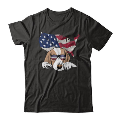 Funny Patriot Beagle Dog 4Th Of July American Flag-T-Shirt & Hoodie-Classic T-Shirt-Black
