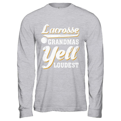 Lacrosse Grandmas Yell Loudest-T-Shirt & Hoodie-Long Sleeve T-Shirt-Sport Grey