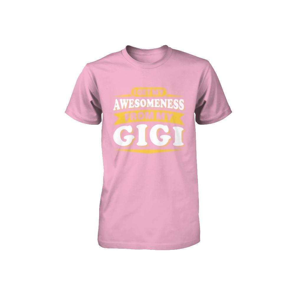 I Get My Awesomeness From My Gigi Youth-Youth Shirt-Toddler T-Shirt-Pink