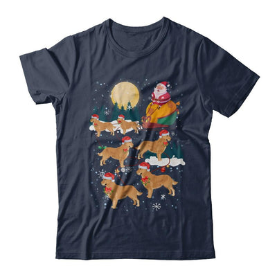 Dog Reindeer Golden Retriever Christmas Gift-T-Shirt & Sweatshirt-Classic T-Shirt-Navy