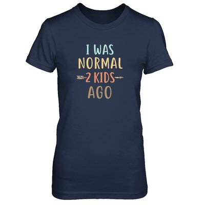 I Was Normal 2 Kids Ago Funny Mommy Mom Mothers Day-T-Shirt & Tank Top-Women's T-Shirt-Navy