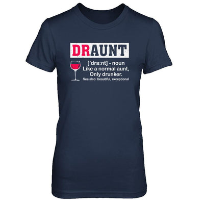 Funny Drunk Aunt Definition Drink Wine Lover-T-Shirt & Hoodie-Women's T-Shirt-Navy