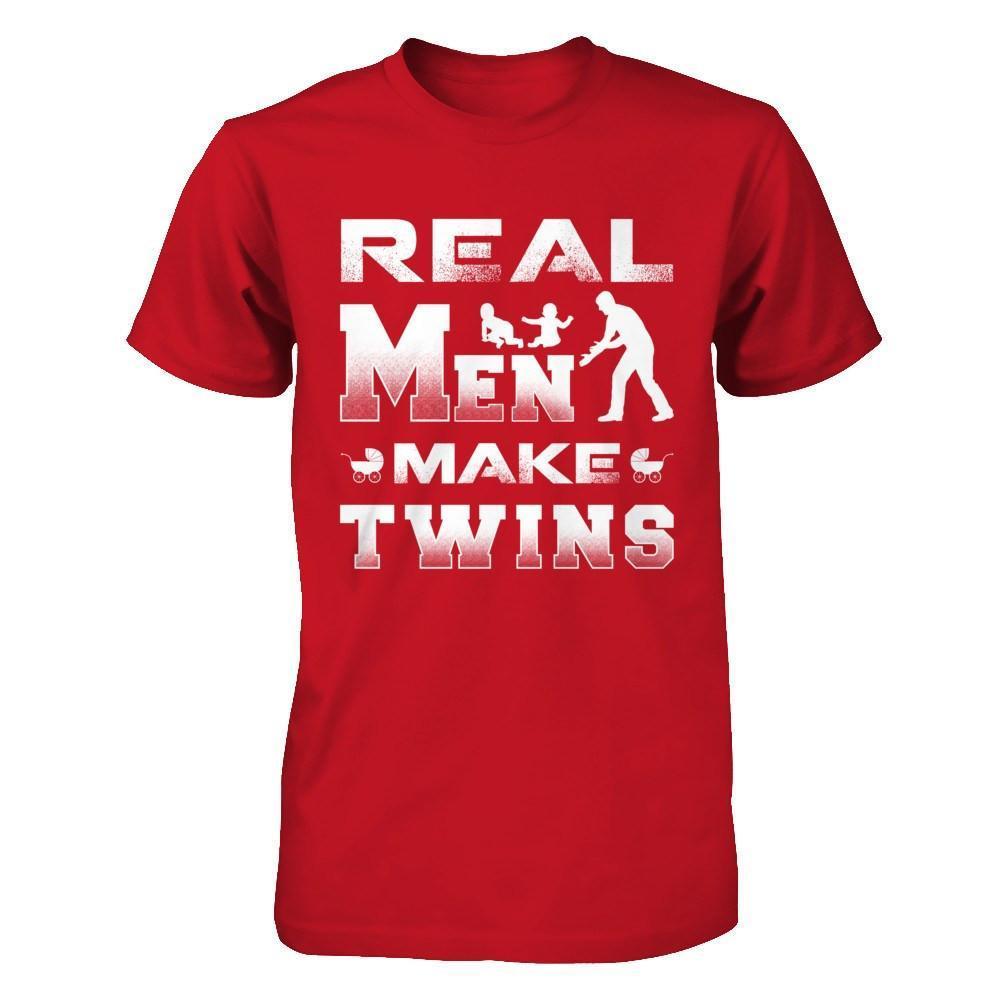Real Men Make Twins Shirt & Hoodie-T-Shirt & Hoodie-Classic T-Shirt-Red