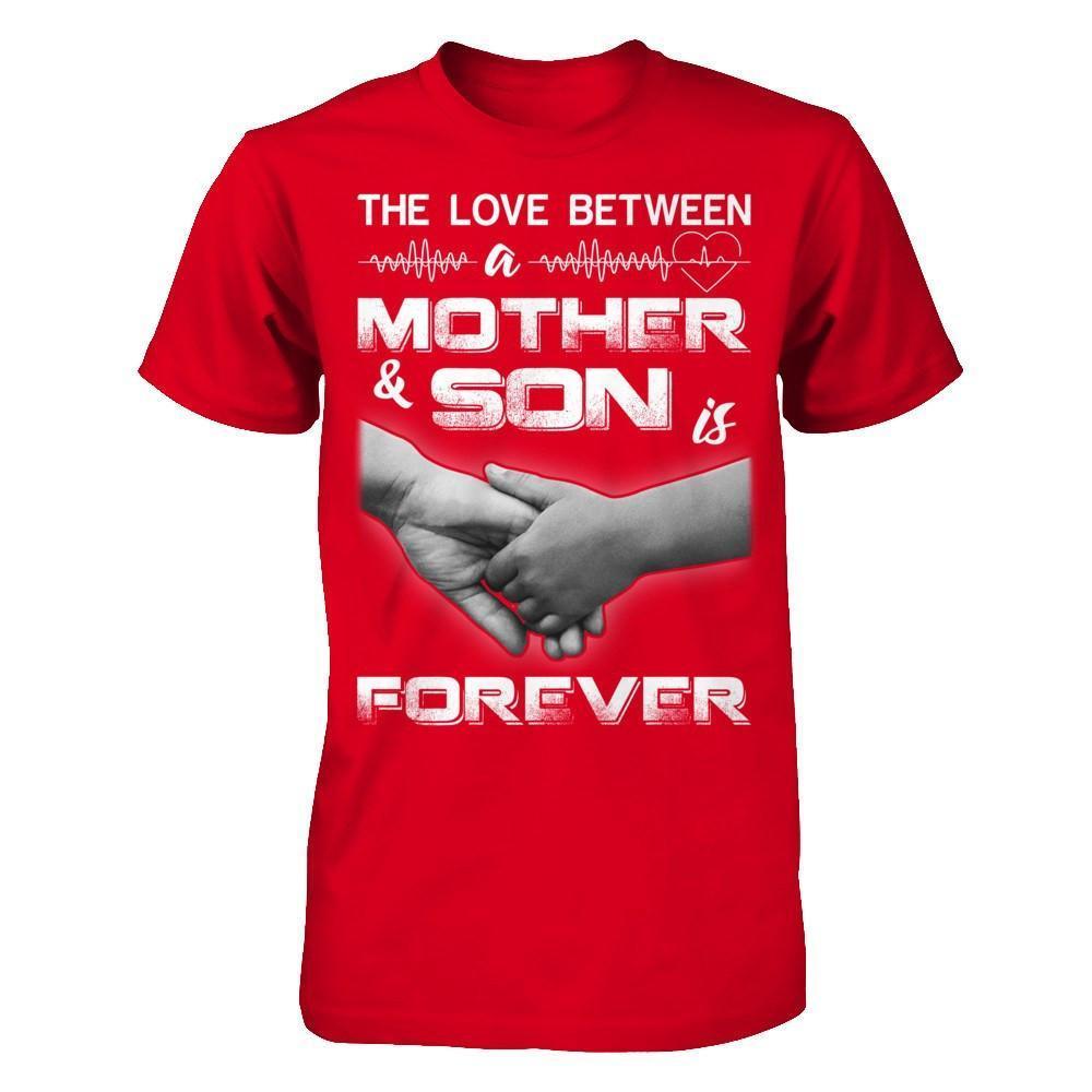 The Love Between A Mother And Son Is Forever-T-Shirt & Hoodie-Premium T-Shirt-Red