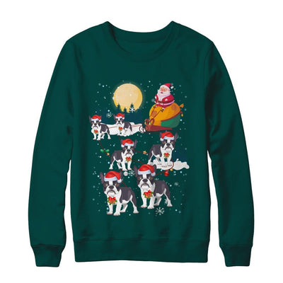 Dog Reindeer Bulldog Christmas Gift-T-Shirt & Sweatshirt-Crewneck Sweatshirt-Deep Forest