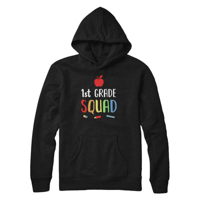 1st Grade Squad Back To School Teacher First Grade-T-Shirt & Hoodie-Pullover Hoodie-Black