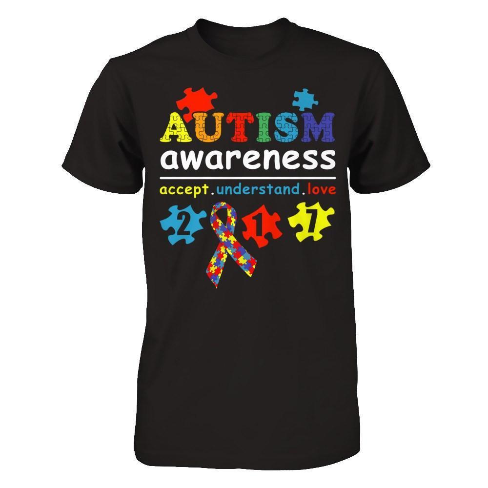 Autism Awareness 2017 Accept Understand Love-T-Shirt & Hoodie-Premium T-Shirt-Black