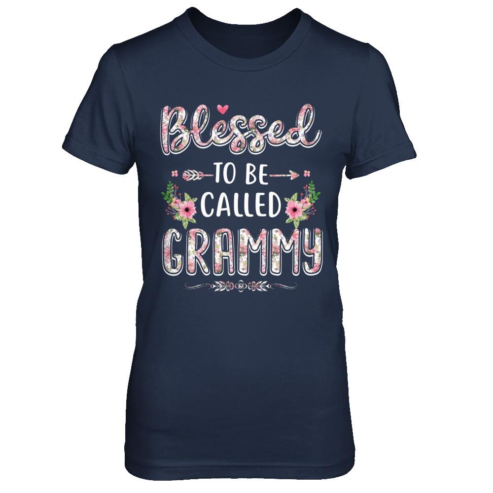 Funny Grandma Gifts Blessed To Be Called Grammy-T-Shirt & Hoodie-Women's T-Shirt-Navy