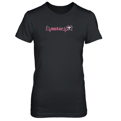 Nurse Heartbeat Nursing Passionate-T-Shirt & Tank Top-Women's T-Shirt-Black