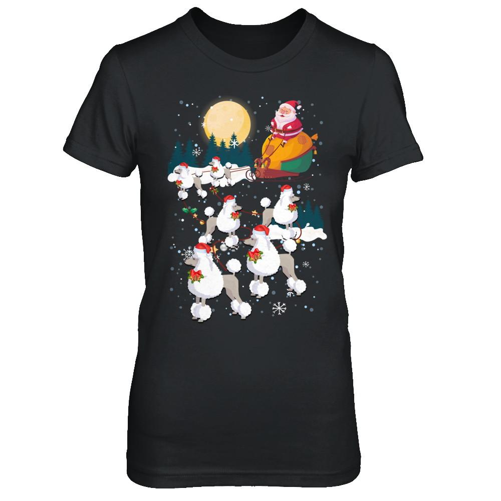 Dog Reindeer Poodle Christmas Gift-T-Shirt & Sweatshirt-Women's T-Shirt-Black