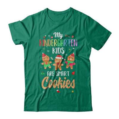 Teacher My Kindergarten Kids Are Smart Cookies Christmas-T-Shirt & Sweatshirt-Classic T-Shirt-Kelly Green