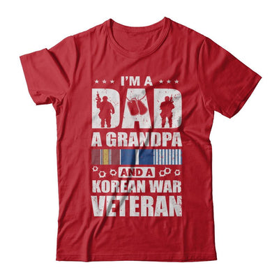 Dad A Grandpa And A Korean War Veteran Fathers Day-T-Shirt & Hoodie-Classic T-Shirt-Red
