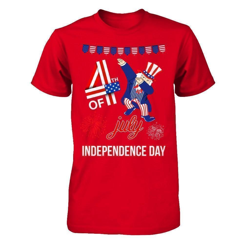 Funny Dabbing Uncle Independence Day 4Th Of July-T-Shirt & Hoodie-Premium T-Shirt-Red
