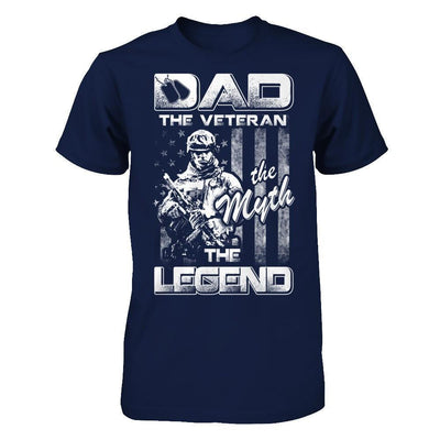Dad The Veteran The Myth The Legend-T-Shirt & Hoodie-Classic T-Shirt-Navy