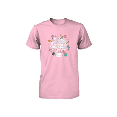 Happy Easter Dinosaur Eggs Youth-Youth Shirt-Youth T-Shirt-Neon Pink