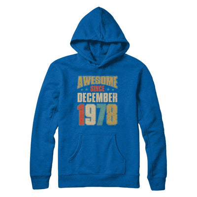 Vintage Retro Awesome Since December 1978 43th Birthday-T-Shirt & Hoodie-Pullover Hoodie-Royal