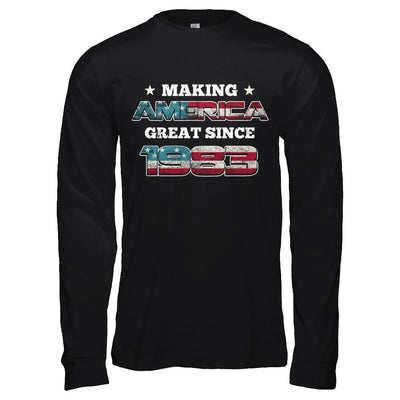 Making America Great Since 1983 38th Birthday-T-Shirt & Hoodie-Long Sleeve T-Shirt-Black