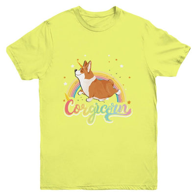 Corgicorn Corgi Unicorn Kids Space Galaxy Rainbow Youth-Youth Shirt-Youth T-Shirt-Daisy