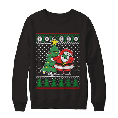 Dabbing Santa Ugly Sweater Christmas-T-Shirt & Sweatshirt-Crewneck Sweatshirt-Black