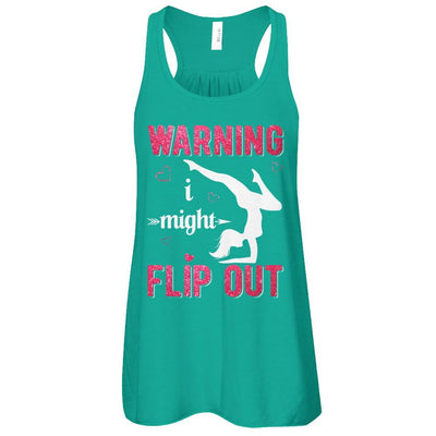 Warning I Might Flip Out Gymnast-T-Shirt & Tank Top-Women's Flowy Racerback Tank-Kelly