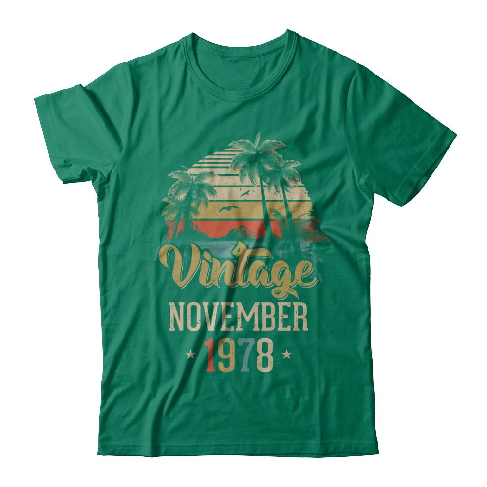 Retro Classic Vintage November 1978 43th Birthday Gift-T-Shirt & Hoodie-Classic T-Shirt-Kelly Green