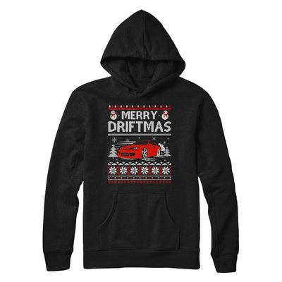 Merry Drifting Car Enthusiasts Sweater-T-Shirt & Sweatshirt-Pullover Hoodie-Black