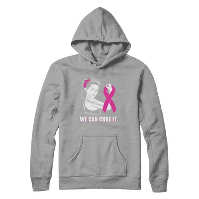 Breast Cancer Awareness Survivor We Can Cure It-T-Shirt & Hoodie-Pullover Hoodie-Light Steel