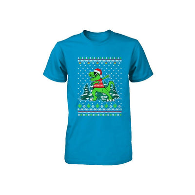 Funny Dab Dabbing Dinosaur Ugly Christmas Sweater Xmas Youth-Youth Shirt-