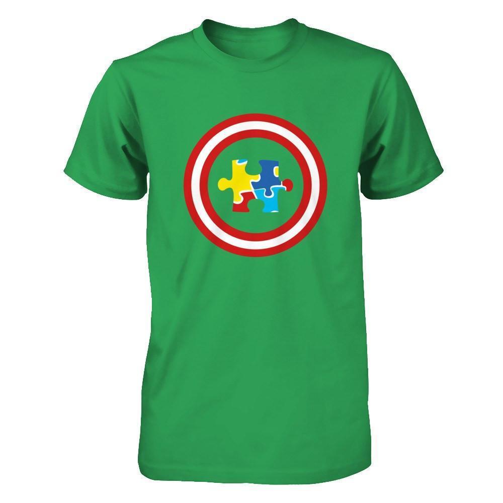 Captain Autism Awareness-T-Shirt & Hoodie-Premium T-Shirt-Kelly Green