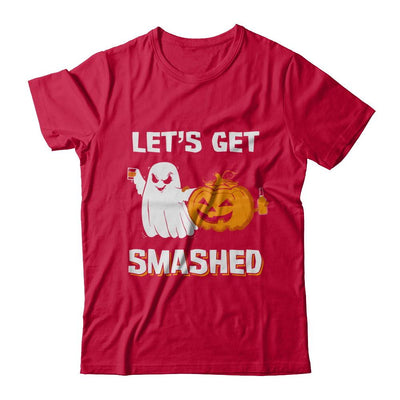Let's Get Smashed Drinking Pumpkin Halloween-T-Shirt & Hoodie-Classic T-Shirt-Red