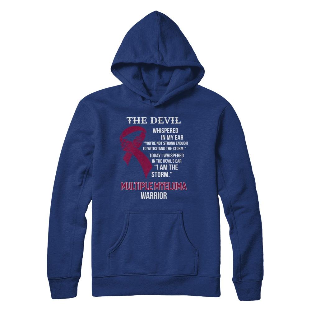 I Am The Storm Support Multiple Myeloma Awareness Warrior Gift-T-Shirt & Hoodie-Pullover Hoodie-Deep Royal