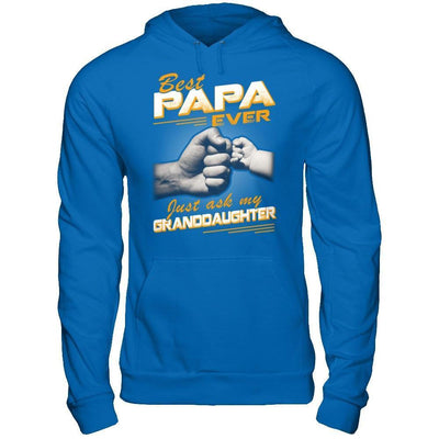 Best Papa Ever Just Ask My Granddaughter-T-Shirt & Hoodie-Pullover Hoodie-Royal