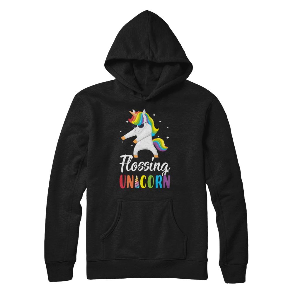 Floss Dance Flossing Unicorn-T-Shirt & Hoodie-Pullover Hoodie-Black