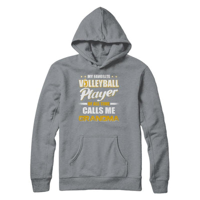 My Favorite Volleyball Player Calls Me Grandma Volleyball-T-Shirt & Hoodie-Pullover Hoodie-Light Steel