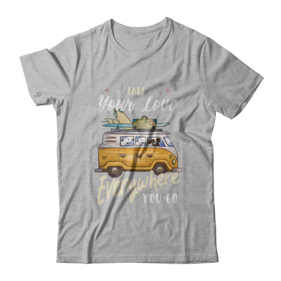 Take Your Love Everywhere You Go Couple-T-Shirt & Hoodie-Premium T-Shirt-Heather Gray