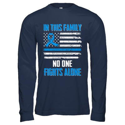 In This Family No One Fights Alone Prostate Cancer-T-Shirt & Hoodie-Long Sleeve T-Shirt-Navy