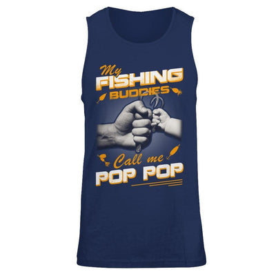 My Fishing Buddies Call Me Pop Pop-T-Shirt & Hoodie-Unisex Tank-Navy