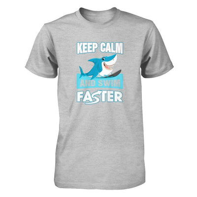Keep Calm And Swim Faster-T-Shirt & Tank Top-Premium T-Shirt-Heather Gray